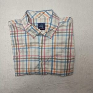 Johnnie-O Prep-Formance Shirt Mens Large Towers Plaid Long Sleeve Button Down